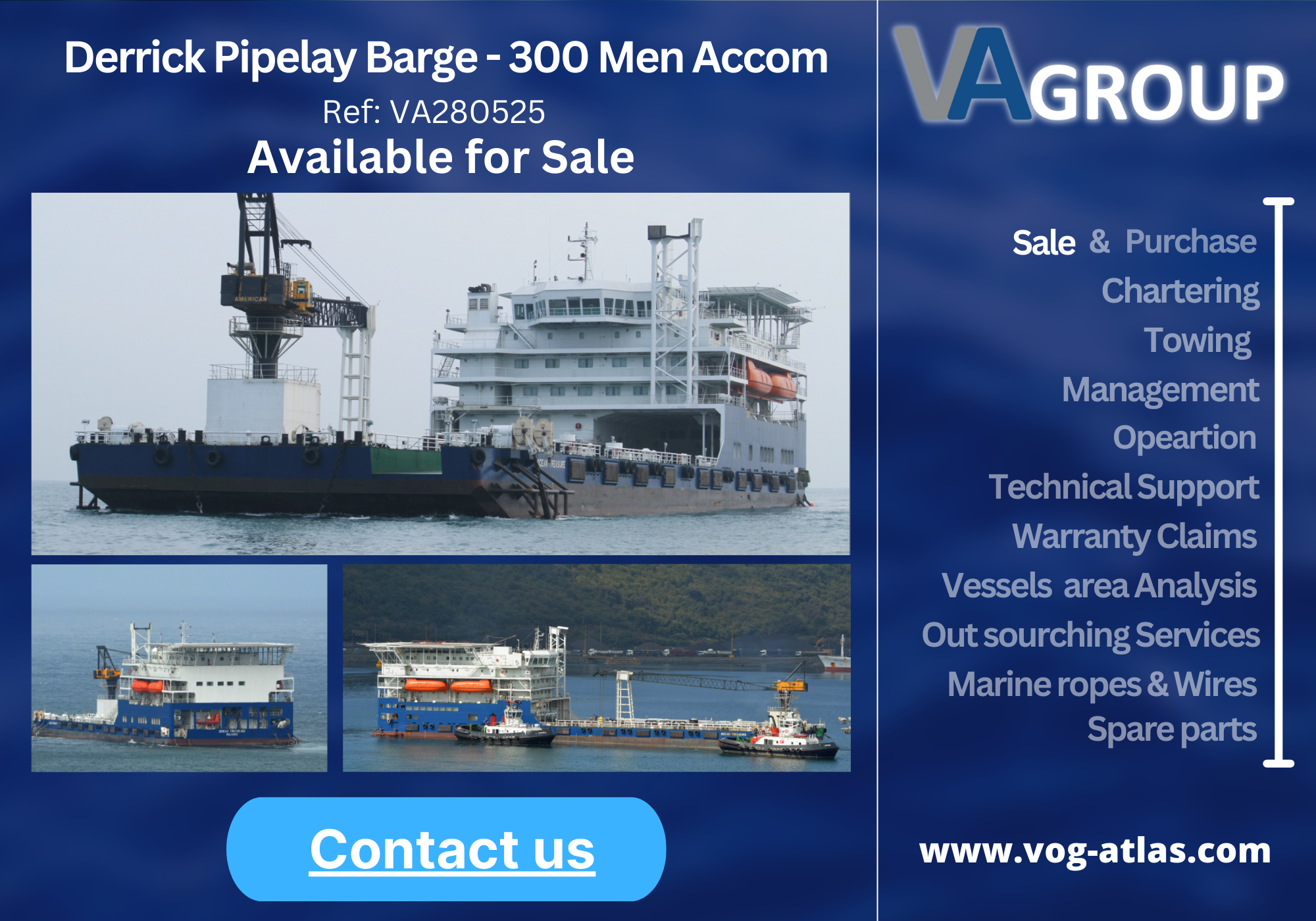 Ships barge pipelay for sale