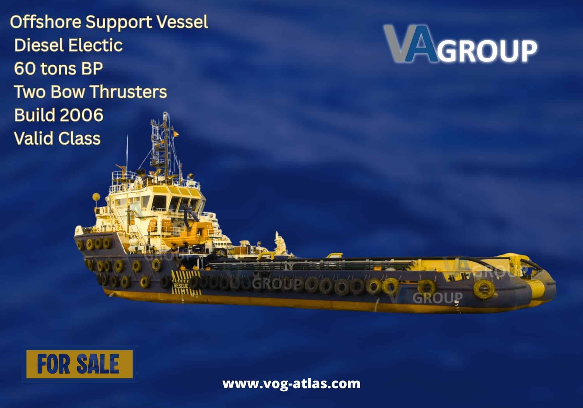 Offshore Support Vessel OSV for sale
